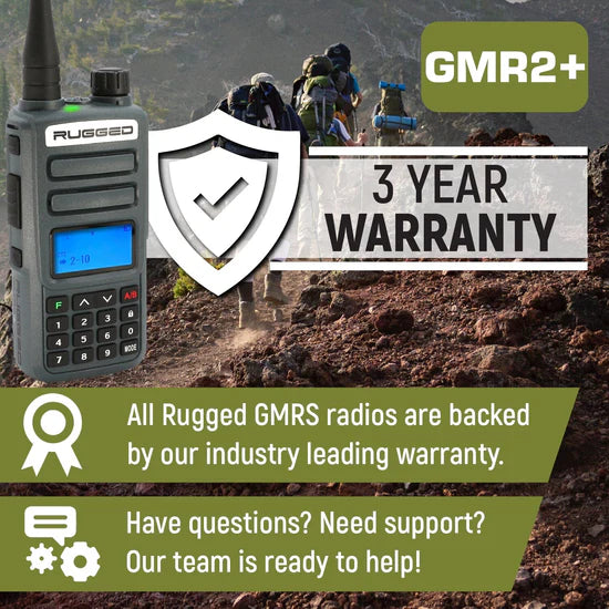 Rugged Radios Rugged GMR2 PLUS - GMRS and FRS Two Way Handheld Radio | GMR2-PLUS-2-PACK
