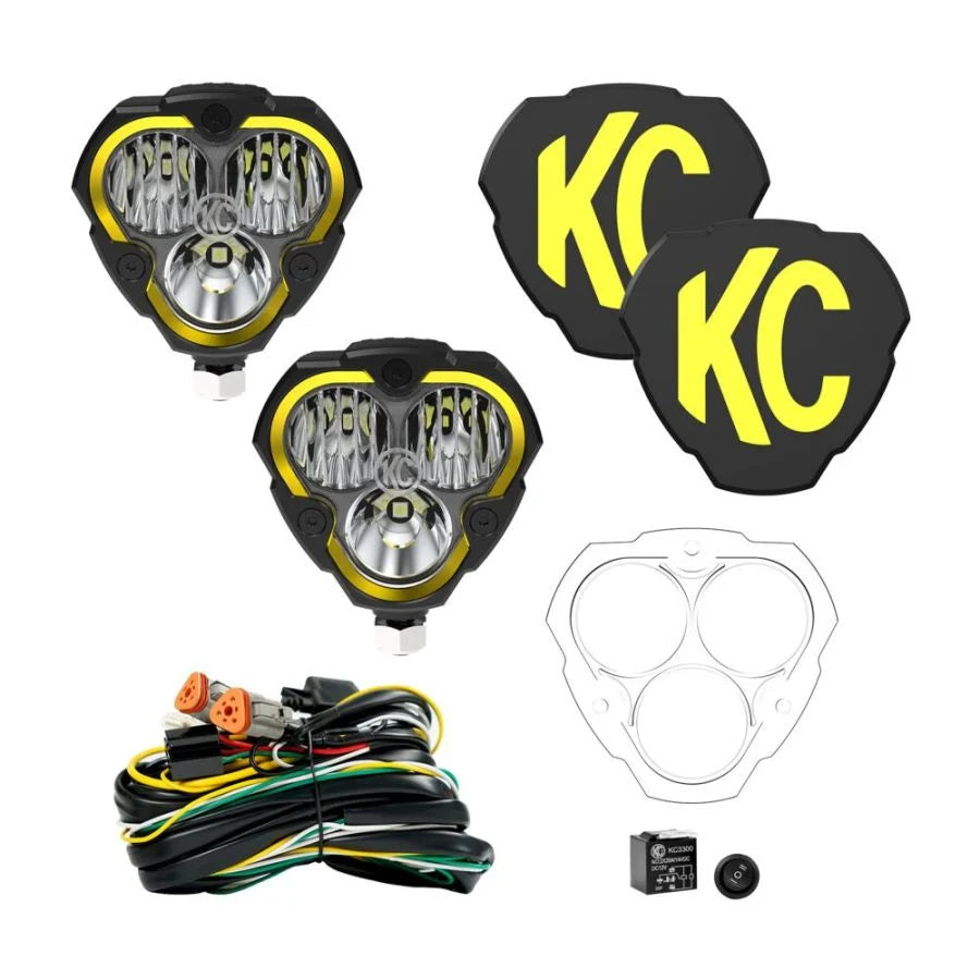 KC HiLites FLEX ERA 3 - 2-Light Master LED Light Pod Kit 0288 | 288