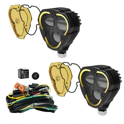 KC HiLiTES FLEX ERA® 3 Dual Mode SAE Fog LED Light Pods - 2-Light Master Kit | 0284