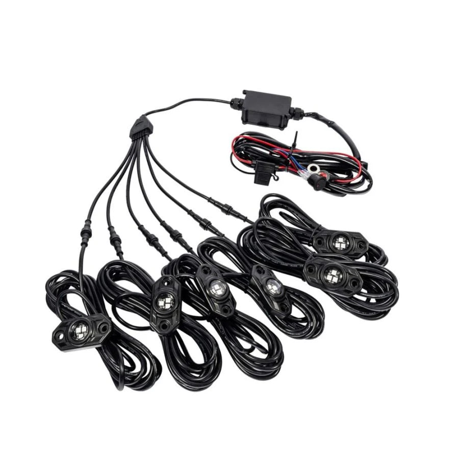 KC HiLiTES C-Series RGB Multi-Color Multi-Use LED 6-Light System - 5W Flood Beam | 0339