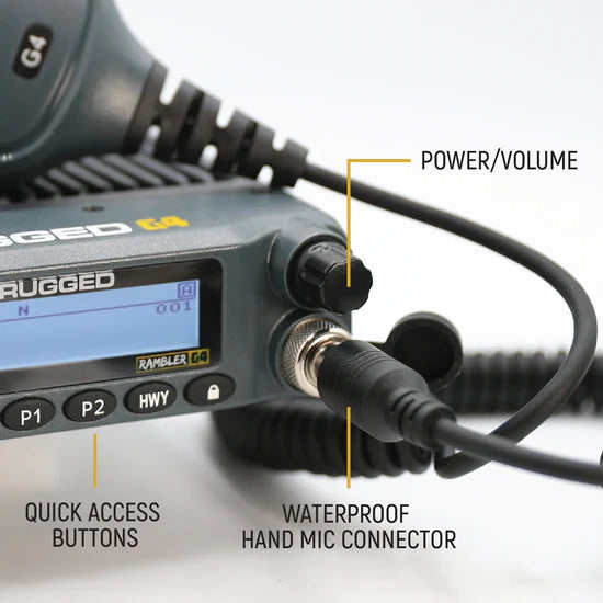 Rugged Radios Radio Kit - Rambler G4 GMRS Mobile Radio with Antenna | RK-G4
