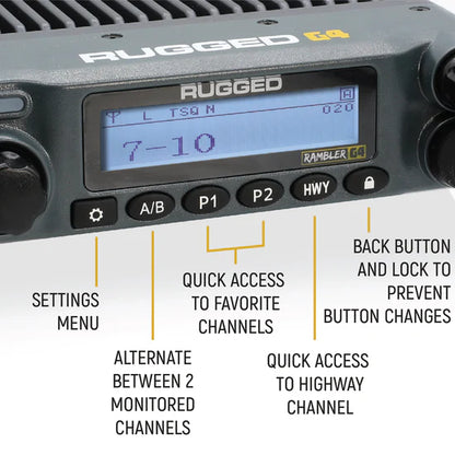 Rugged Radios Radio Kit - Rambler G4 GMRS Mobile Radio with Antenna | RK-G4
