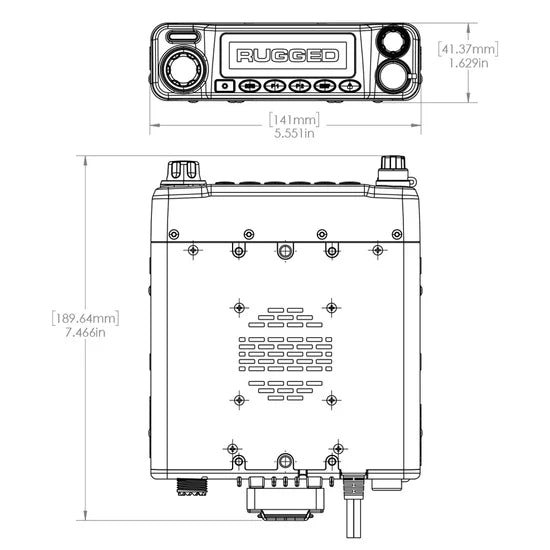 Rugged Radios Radio Kit - Rambler G4 GMRS Mobile Radio with Antenna | RK-G4