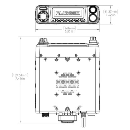 Rugged Radios Radio Kit - Rambler G4 GMRS Mobile Radio with Antenna | RK-G4