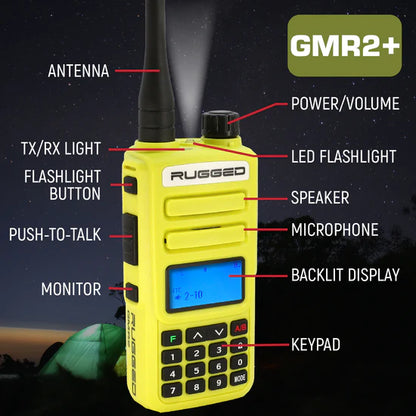 Rugged Radios GO BAG - High Visibility GMR2 PLUS Emergency Radio Bundle | RUGGED-GOBAG
