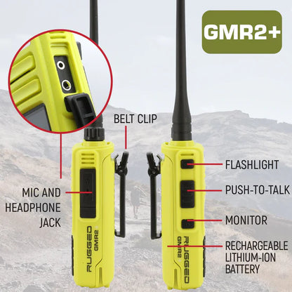 Rugged Radios GO BAG - High Visibility GMR2 PLUS Emergency Radio Bundle | RUGGED-GOBAG