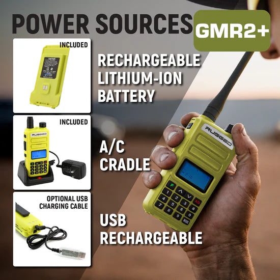 Rugged Radios GO BAG - High Visibility GMR2 PLUS Emergency Radio Bundle | RUGGED-GOBAG