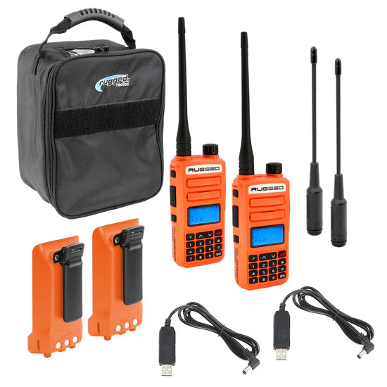 Rugged Radios Adventure Pack - Rugged GMR2 PLUS - GMRS and FRS Two Way Handheld Radios with Accessories | RUGGED-ADVENTURE-PACK