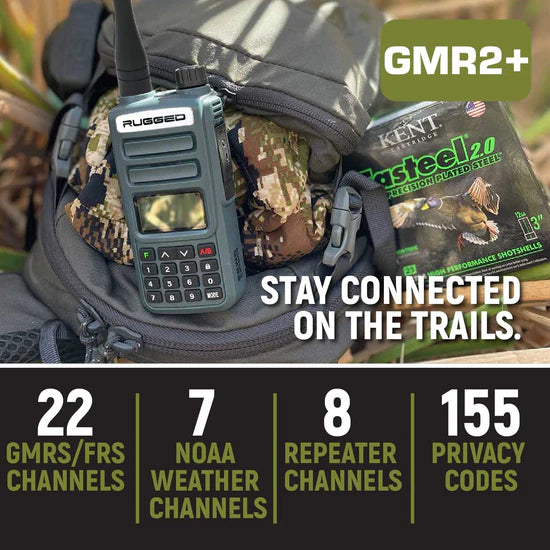 Rugged Radios Adventure Pack - Rugged GMR2 PLUS - GMRS and FRS Two Way Handheld Radios with Accessories | RUGGED-ADVENTURE-PACK