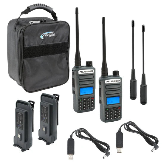 Rugged Radios Adventure Pack - Rugged GMR2 PLUS - GMRS and FRS Two Way Handheld Radios with Accessories | RUGGED-ADVENTURE-PACK