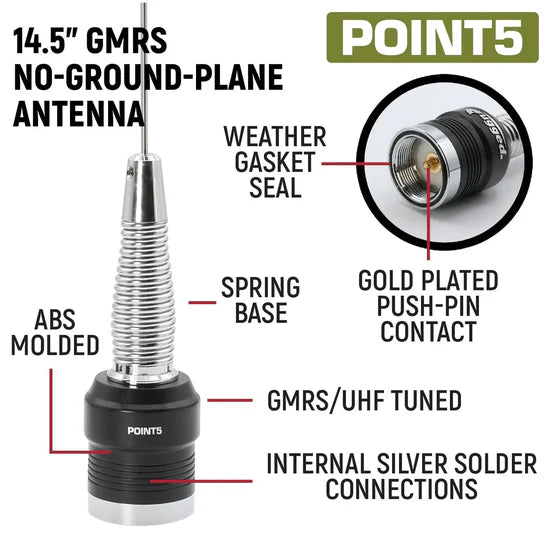 Rugged Radios Radio Kit - Rambler G4 GMRS Mobile Radio with Antenna | RK-G4