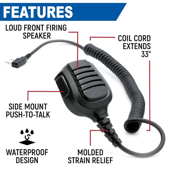 Rugged Radio Rugged GMR2 PLUS - GMRS and FRS Two Way Handheld Radio with Hand Mic | GMR2-G